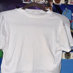 Jolie & Joy White Ribbed T-Shirt